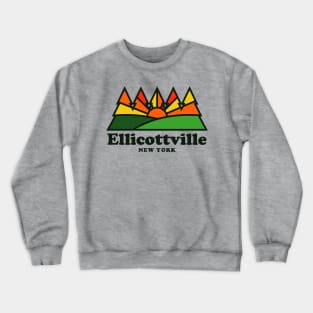 Ellicottville NY New York Retro Vintage Mountains Crewneck Sweatshirt